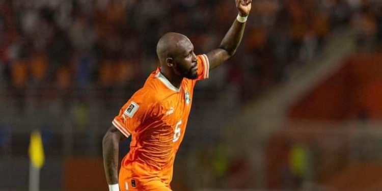 Seko Fofana réagit après son but contre le Gabon