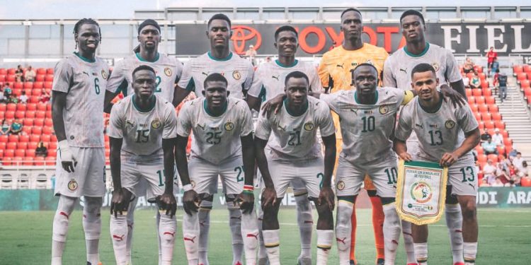 L'équipe du Sénégal. Source photo : page officielle de la Fédération Sénégalaise de Football sur Facebook
